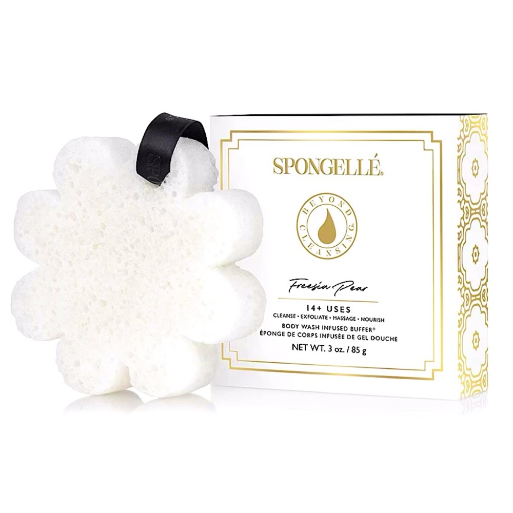 🍒 2/$30 SPONGELLE Multi-Use Boxed Flower Freesia Pear